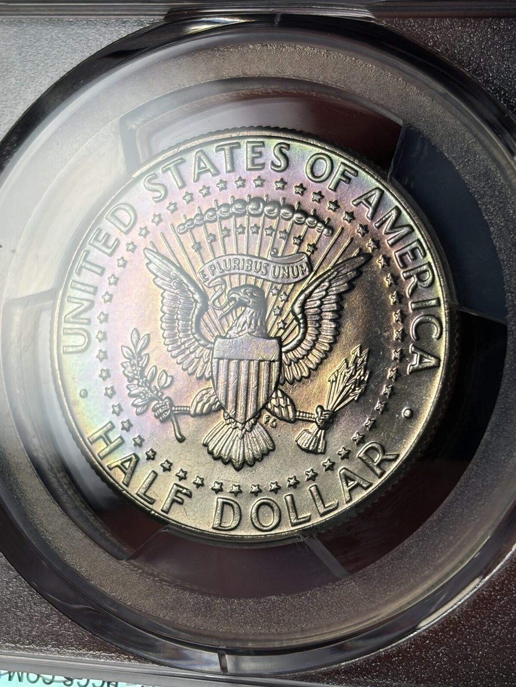 1988-D PCGS MS64 Kennedy Half Dollar Rainbow Neon Toning
