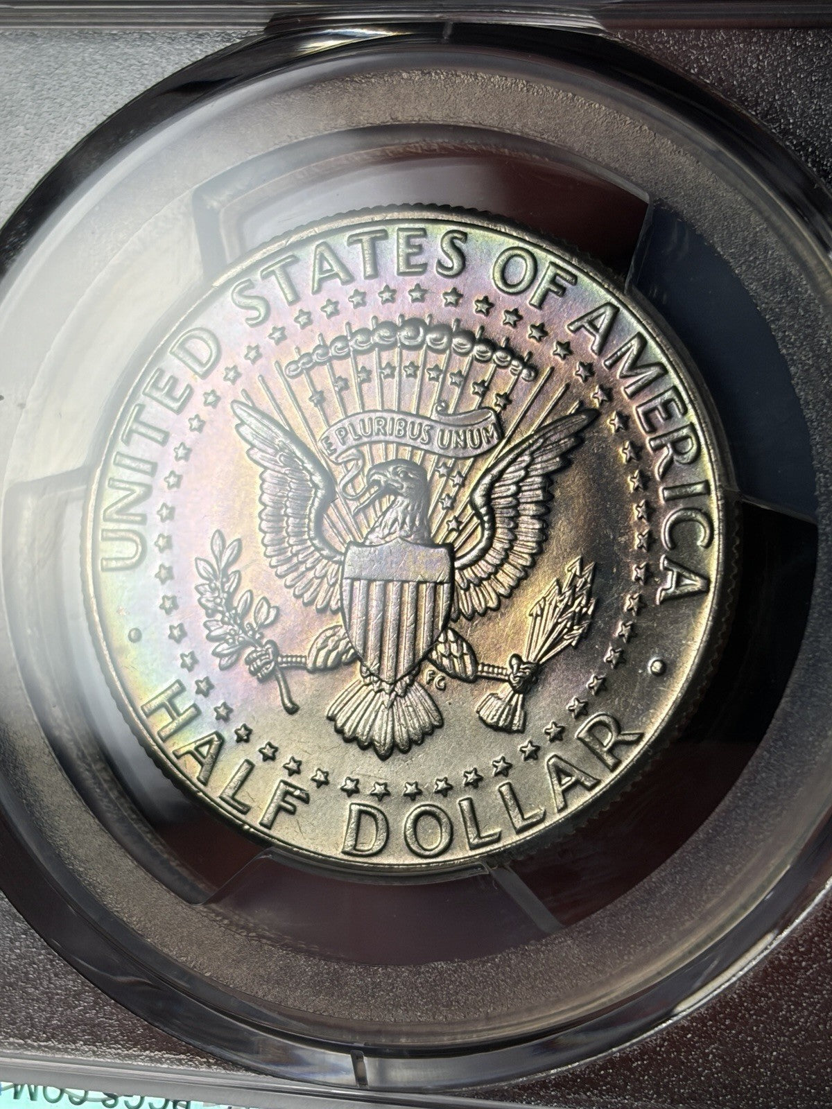 1988-D PCGS MS64 Kennedy Half Dollar Rainbow Neon Toning