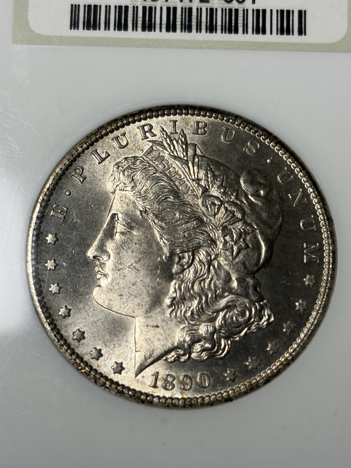 1890-S NGC MS65 Morgan Dollar Old Fatty Holder