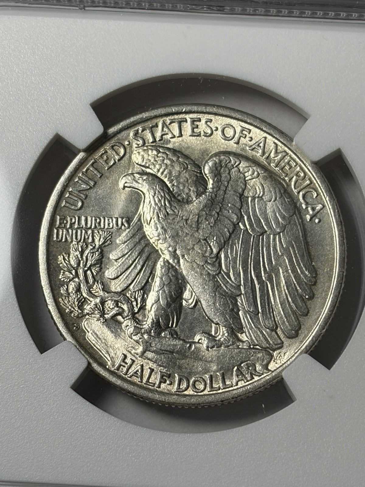 1917-S NGC MS62 Reverse Mint Mark Walking Liberty Half Dollar