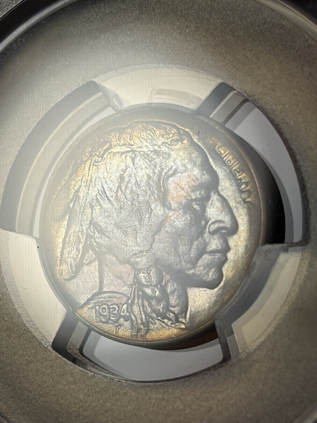 1934-D PCGS MS64 Buffalo Nickel Toned Toning