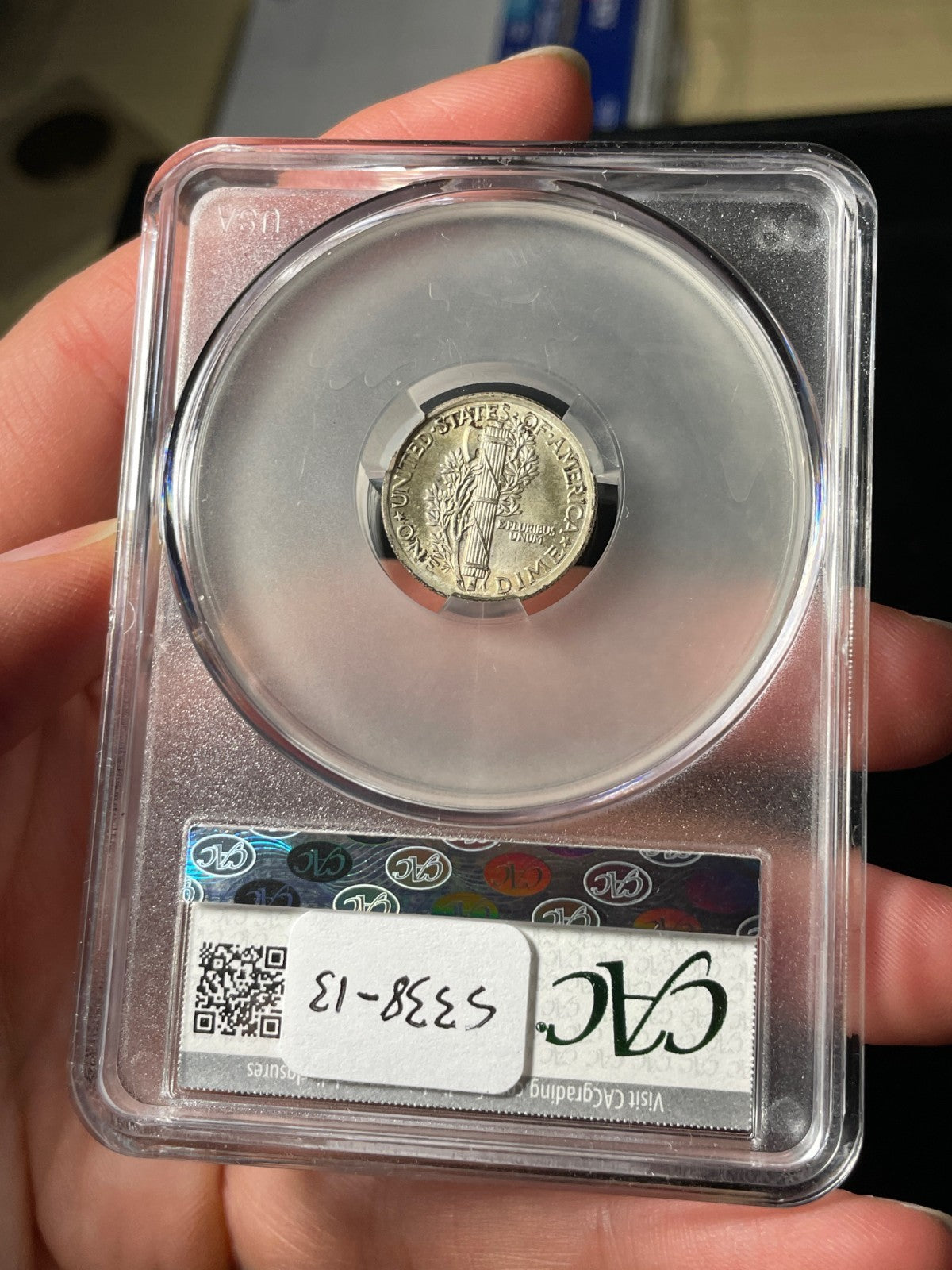 1923 CACG MS66 FB Mercury Silver Dime Nice Coin