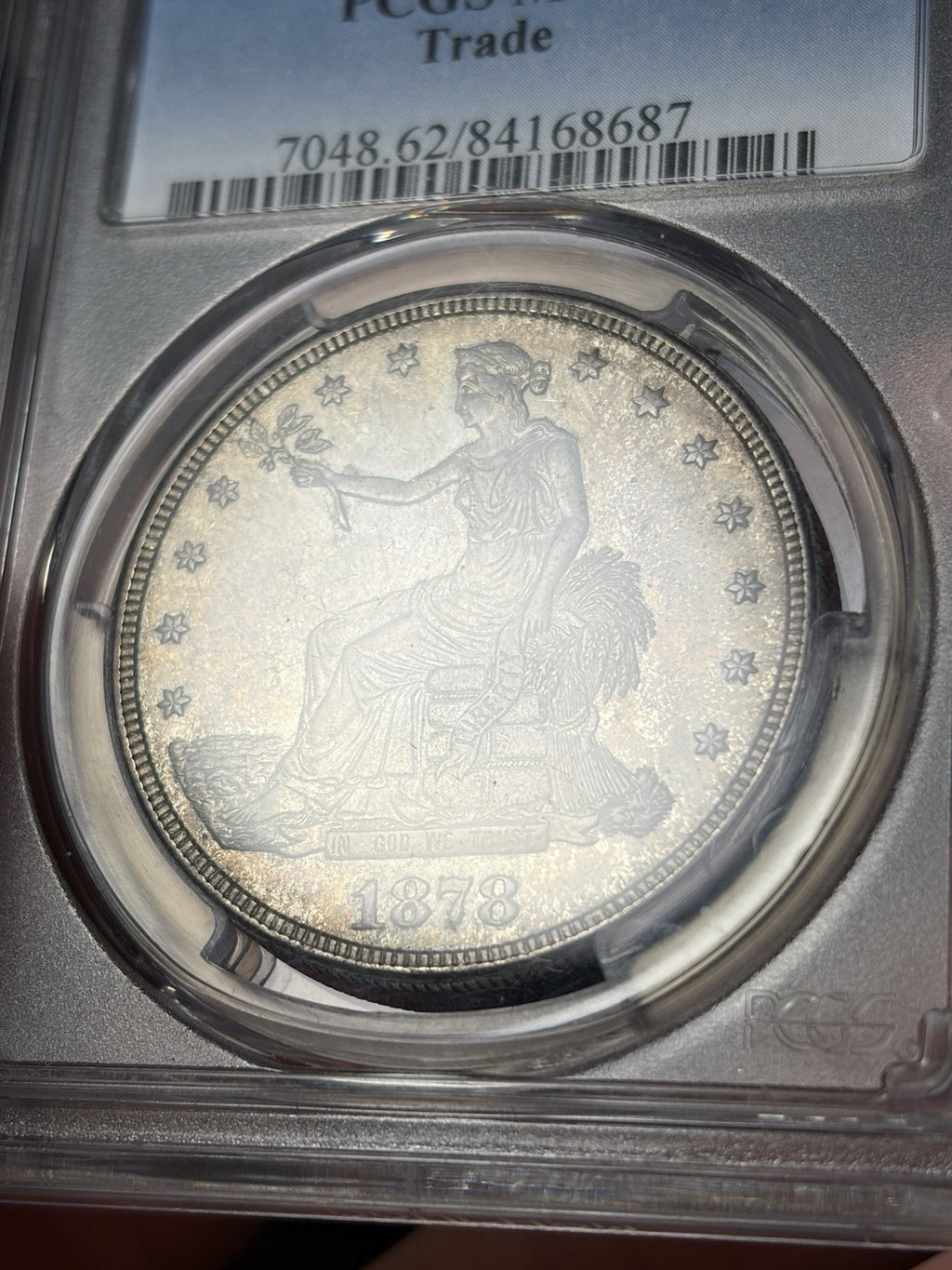 1878-S PCGS MS62 Trade Silver Dollar Original Look
