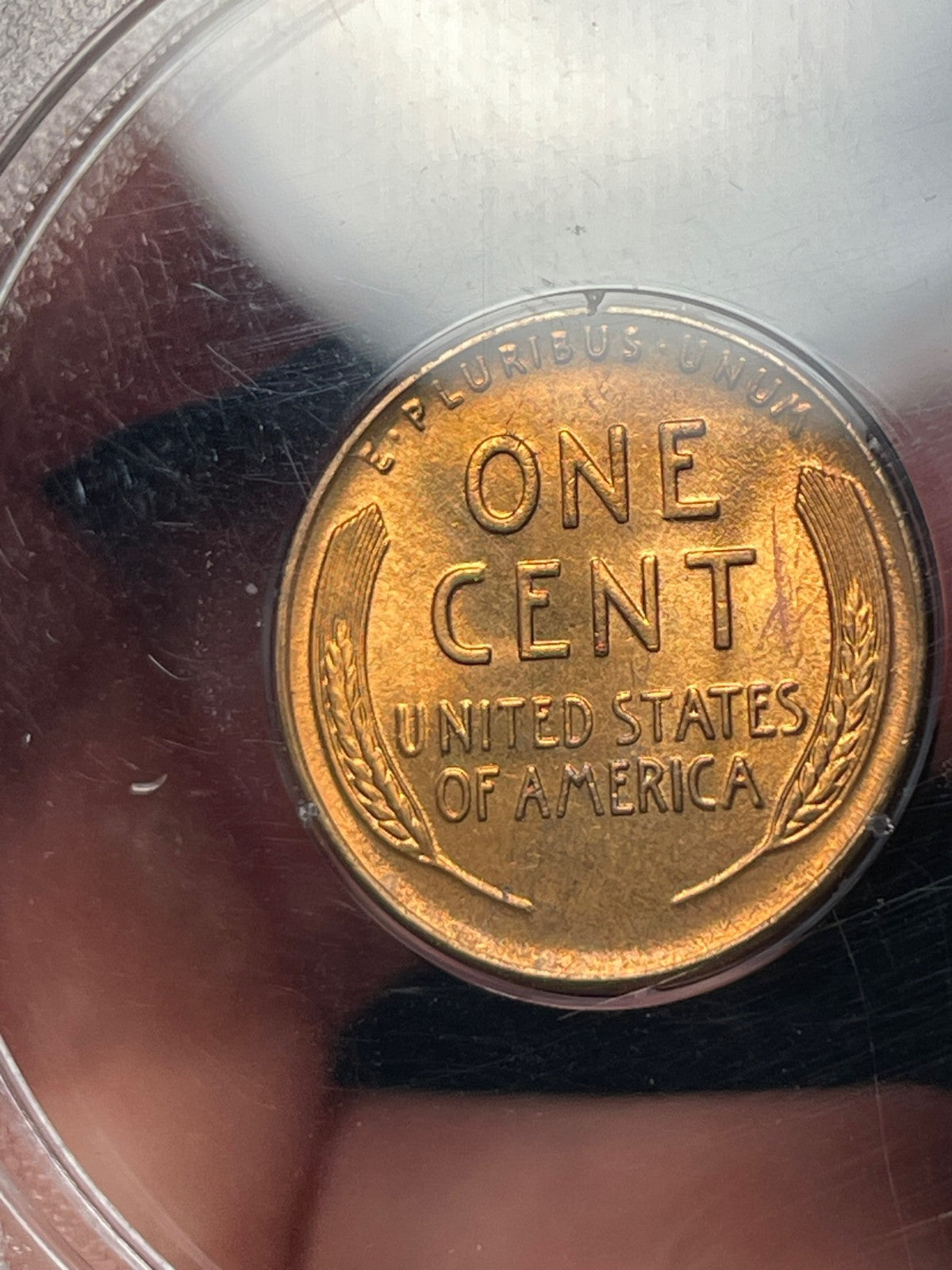 1934-D PCGS MS65 RD Lincoln Wheat Cent Old Rattler Holder