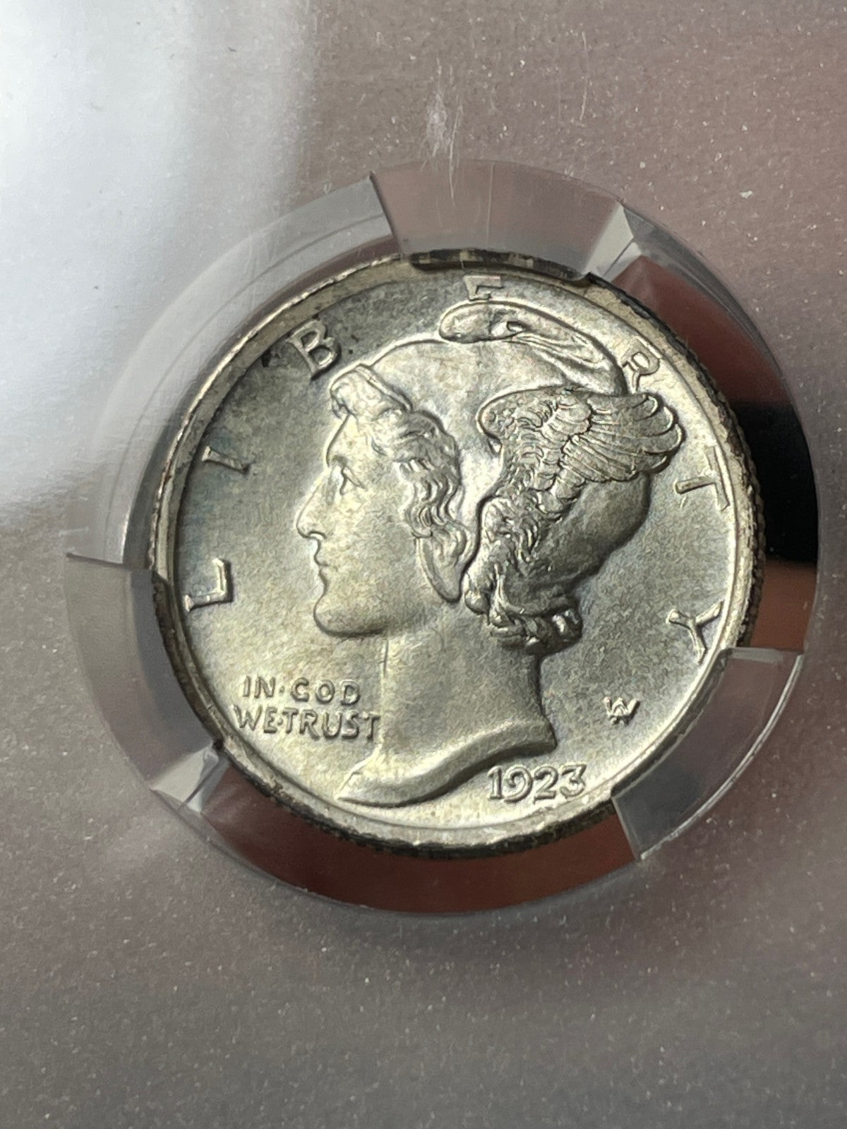 1923 CACG MS66 FB Mercury Silver Dime Nice Coin
