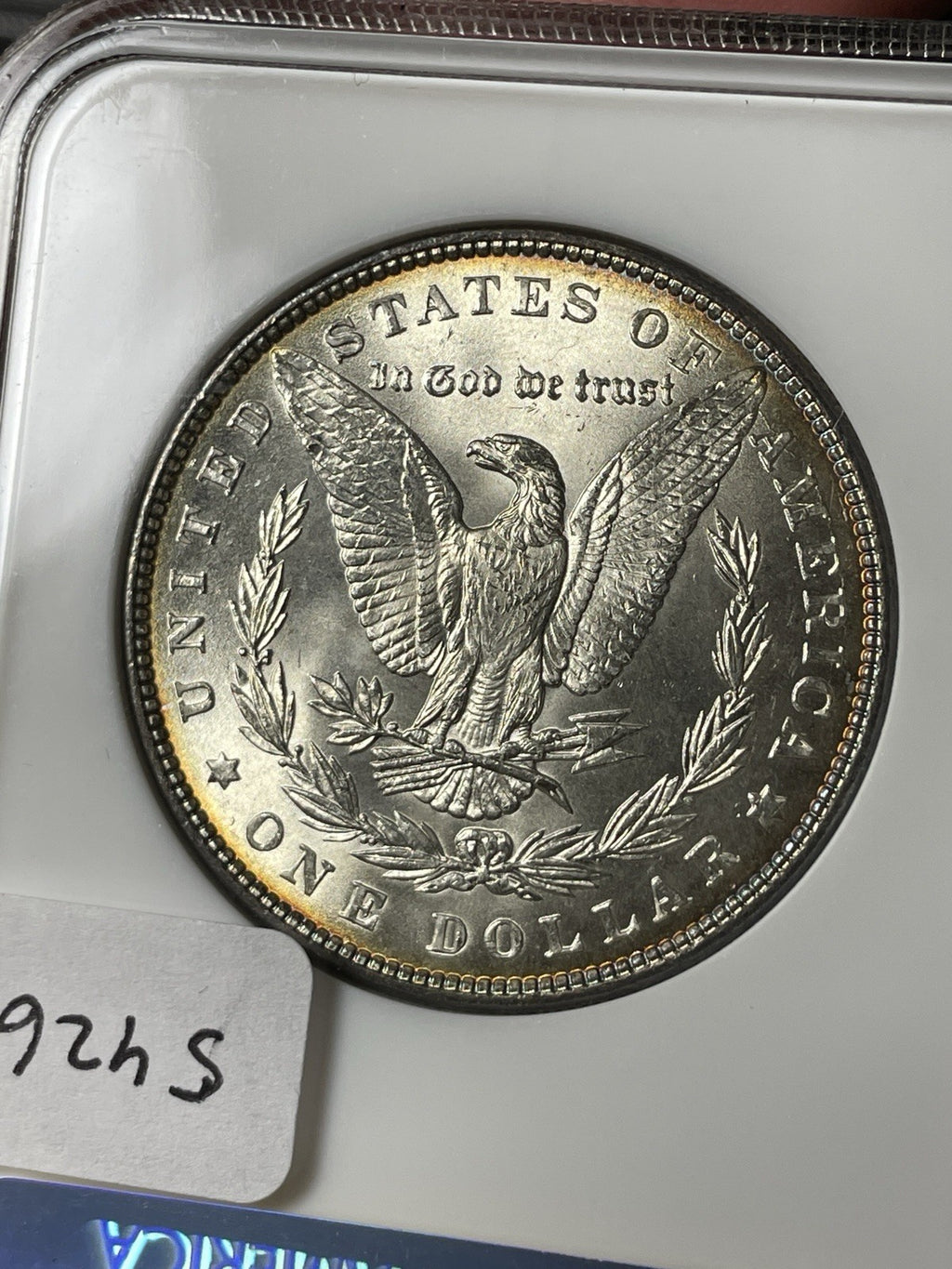 1886 NGC MS63 Morgan Silver Dollar End Of Roll Toning Old Fatty Holder