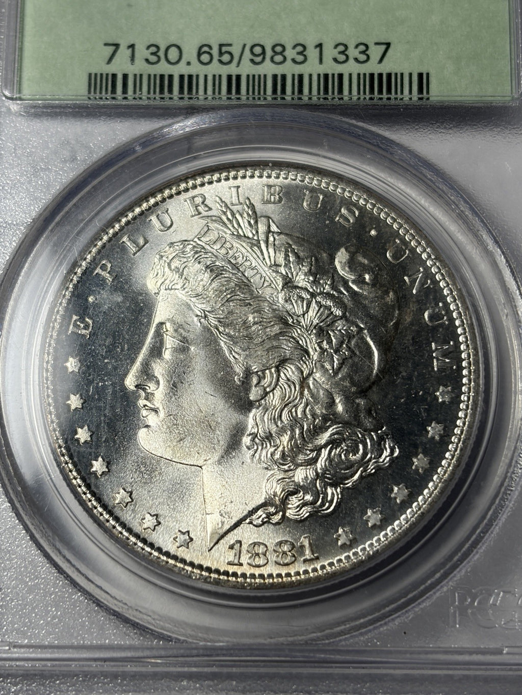 1881-S PCGS MS65 Morgan Silver Dollar OGH