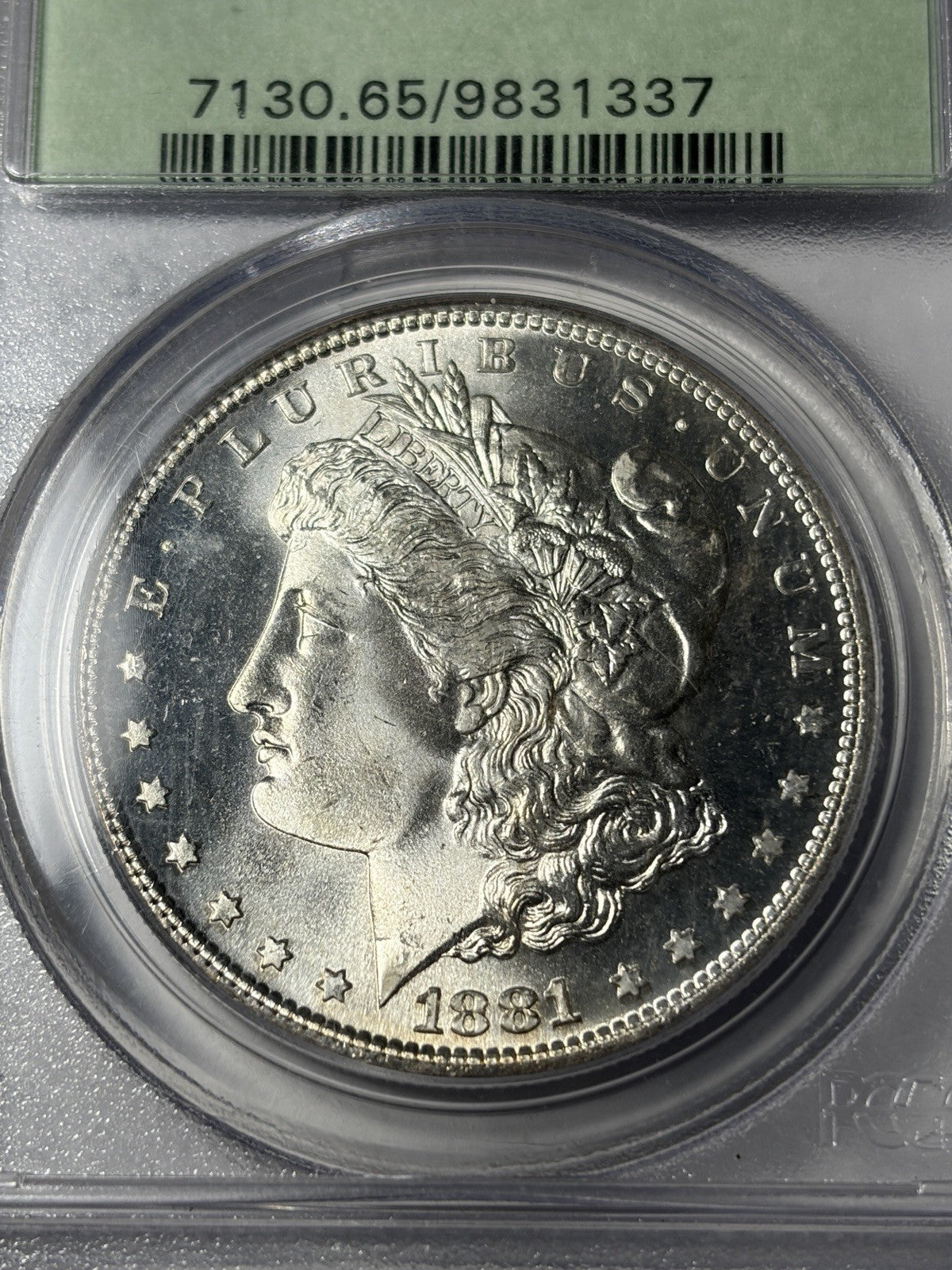 1881-S PCGS MS65 Morgan Silver Dollar OGH
