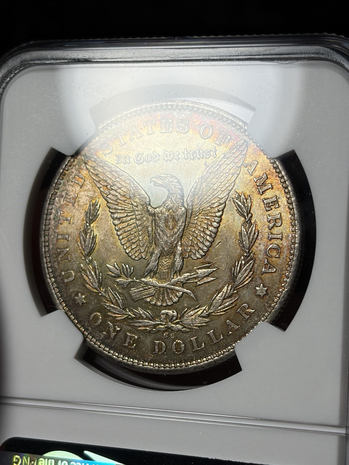 1878-CC NGC MS61 Morgan Silver Dollar Reverse Toned