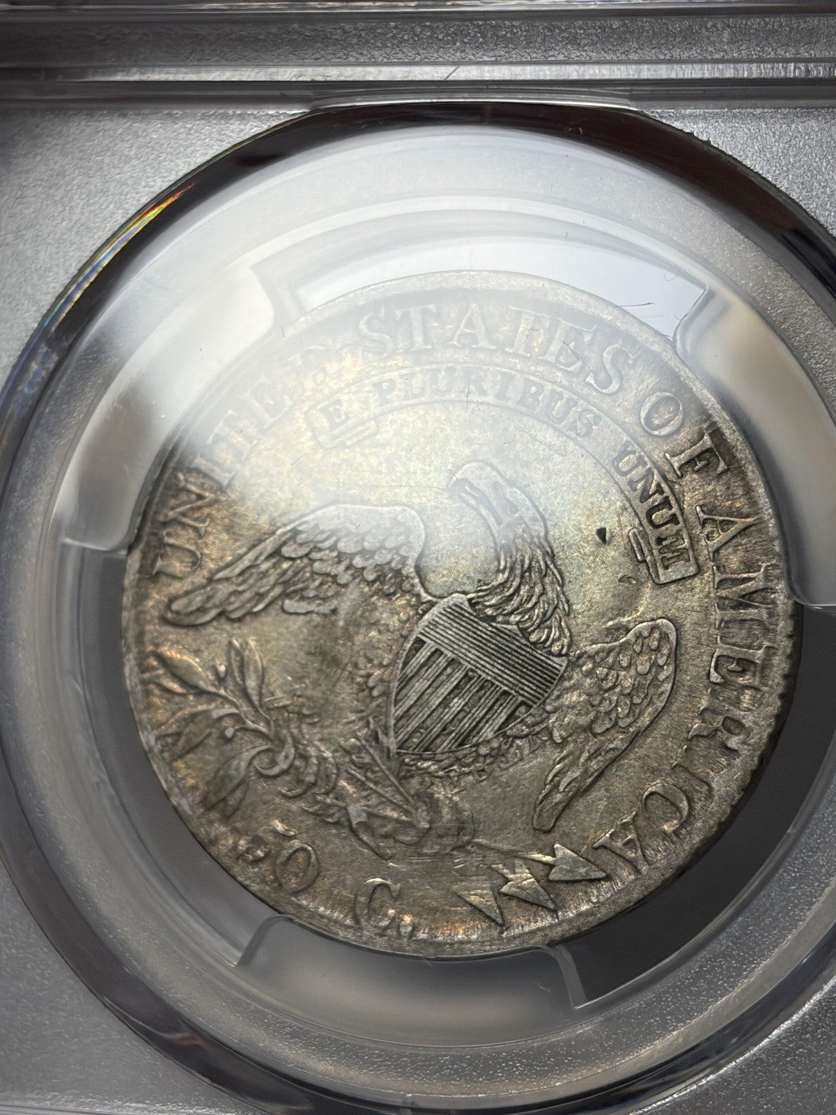 1814 PCGS XF40 CAC Capped Bust Half Dollar O-102a Toned