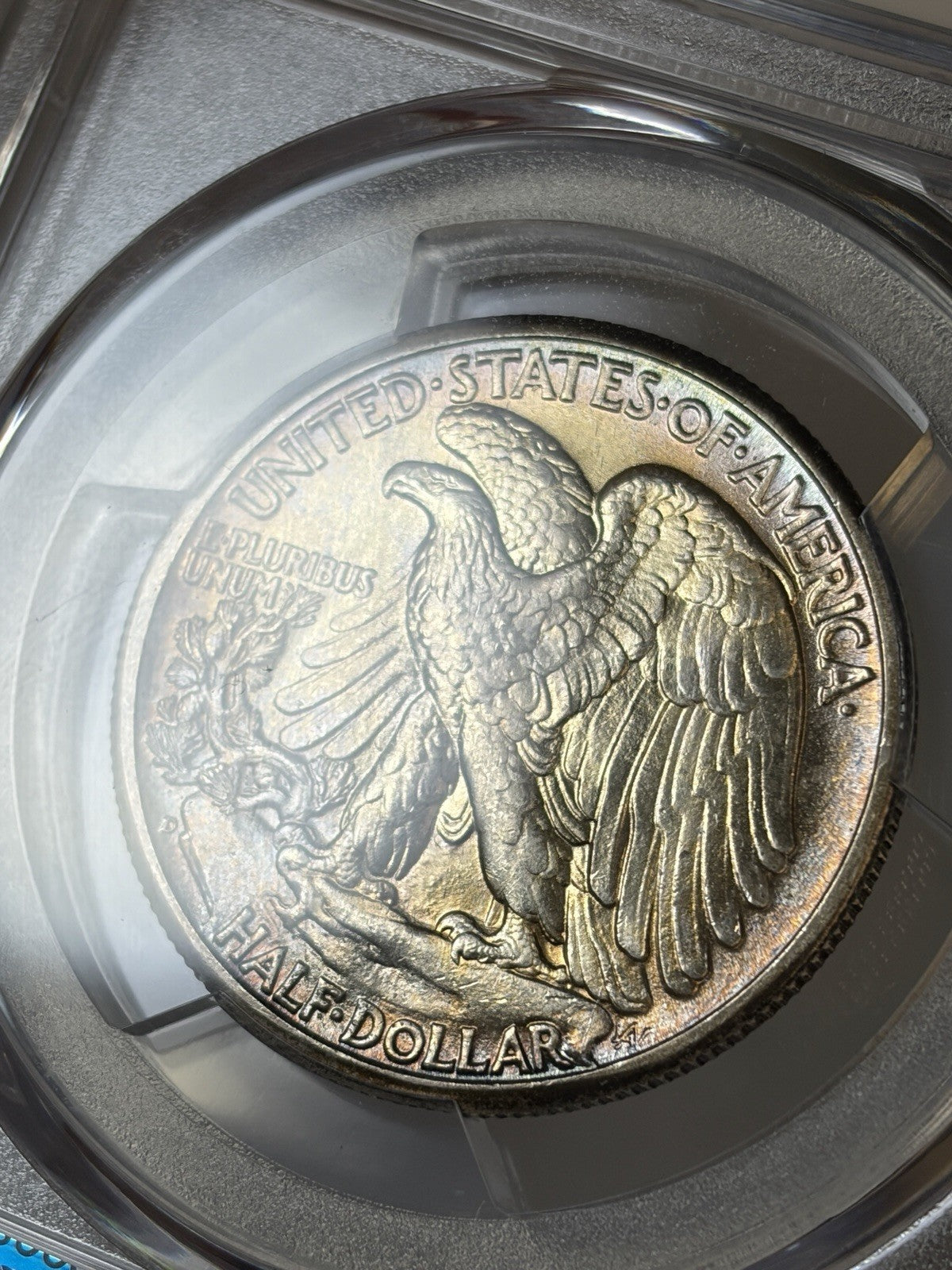 1945-D PCGS MS67 Walking Liberty Half Dollar Toned