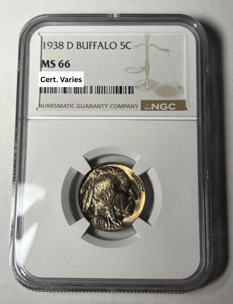 1938-D NGC MS66 Buffalo Nickel