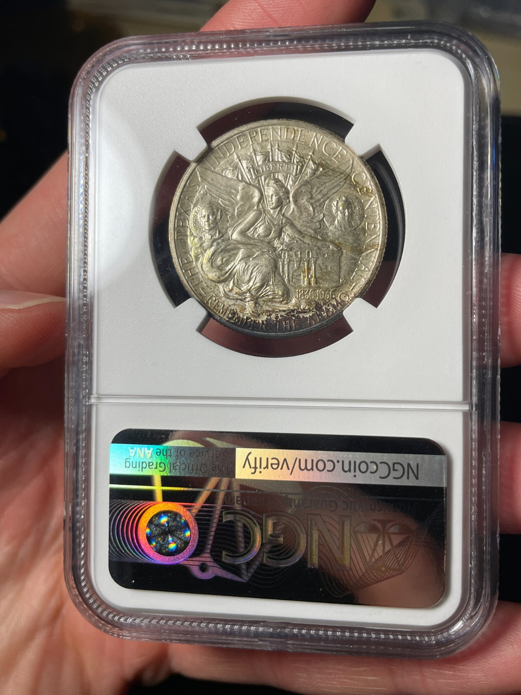 1935-S NGC MS66 CAC Texas Silver Commemorative Half Dollar Original