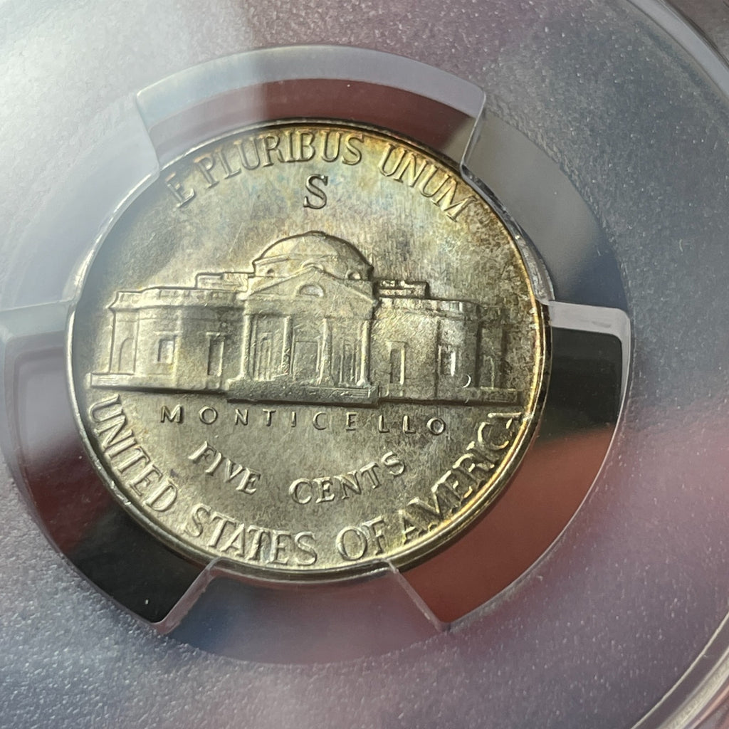 1945-S PCGS MS66+ Jefferson War Nickel - Semi-PL Ultra Rare Crazy Die Polish