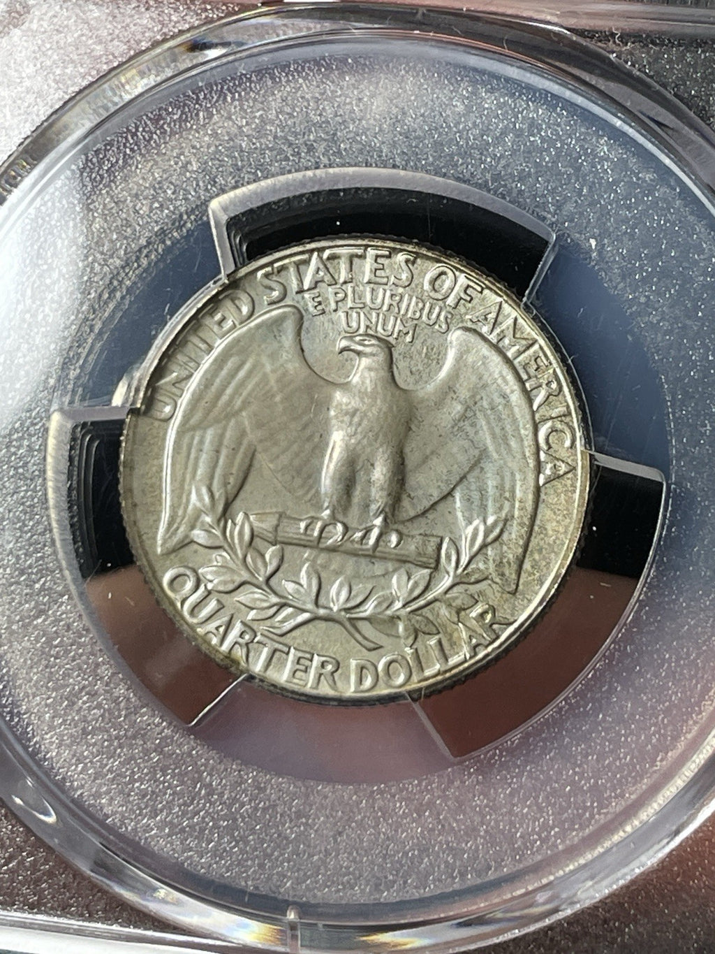 1940 PCGS PR67+ CAC Washington Silver Quarter Toned