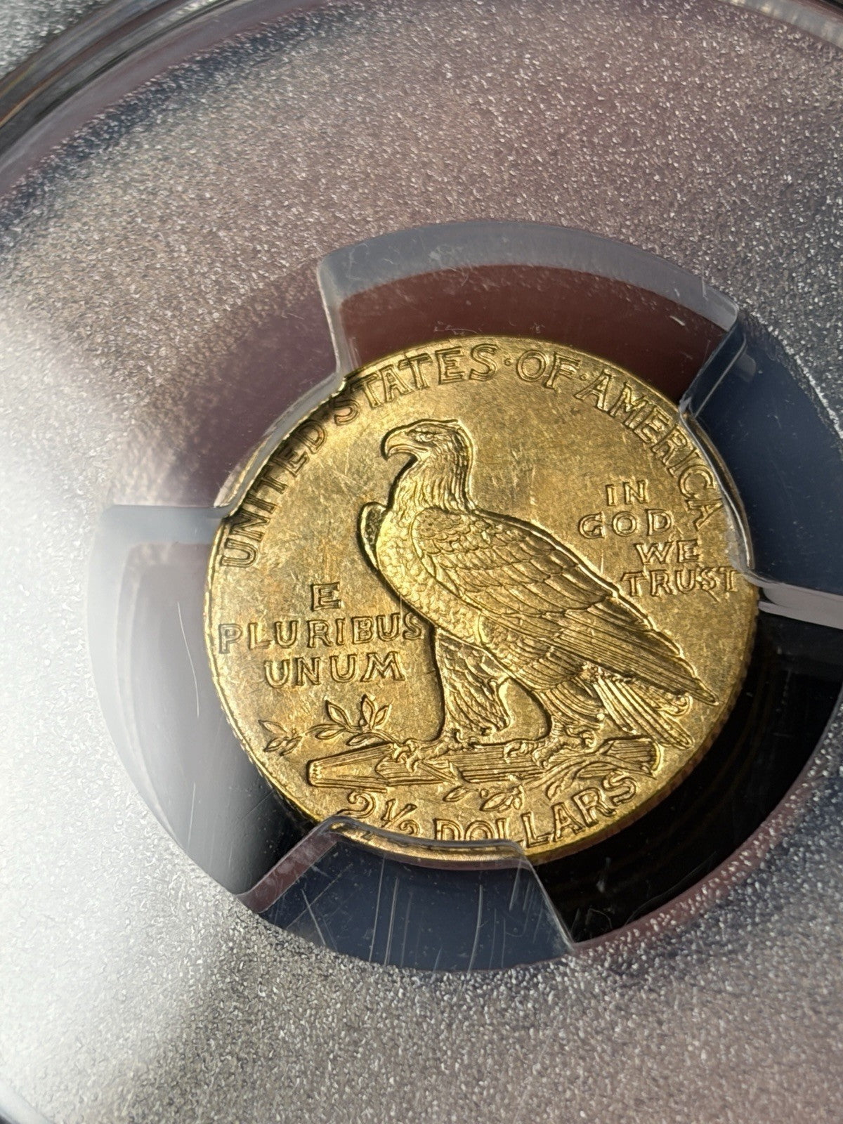 1911 PCGS MS64 Gold Indian $2.5 Quarter Eagle Toned Tougher Date