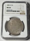 1883-O NGC MS64 Morgan Silver Dollar Toned