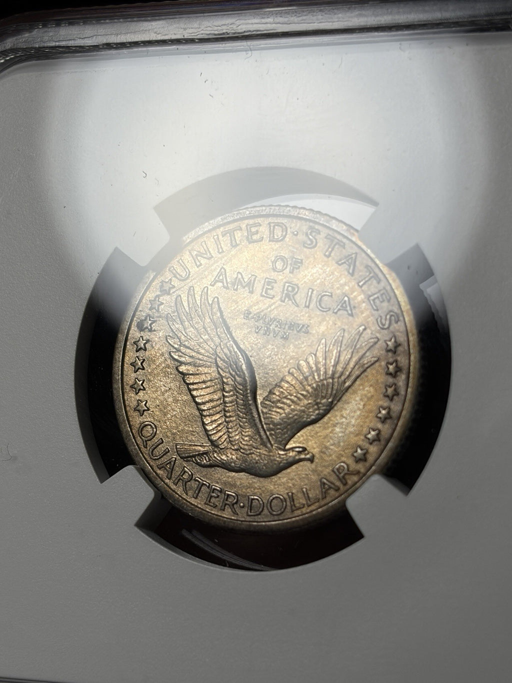 1917 Type 1 NGC Unc Details Standing Liberty Quarter Toned