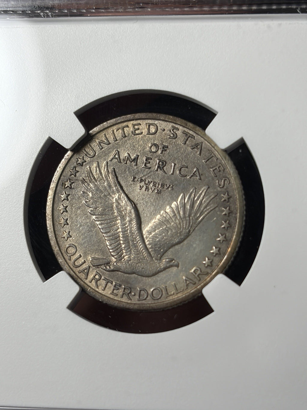1917 Type 1 NGC Unc Details Standing Liberty Quarter Toned