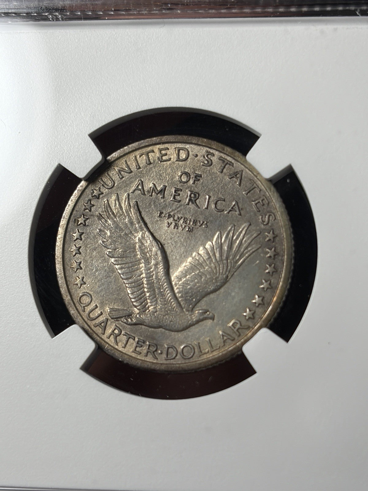 1917 Type 1 NGC Unc Details Standing Liberty Quarter Toned