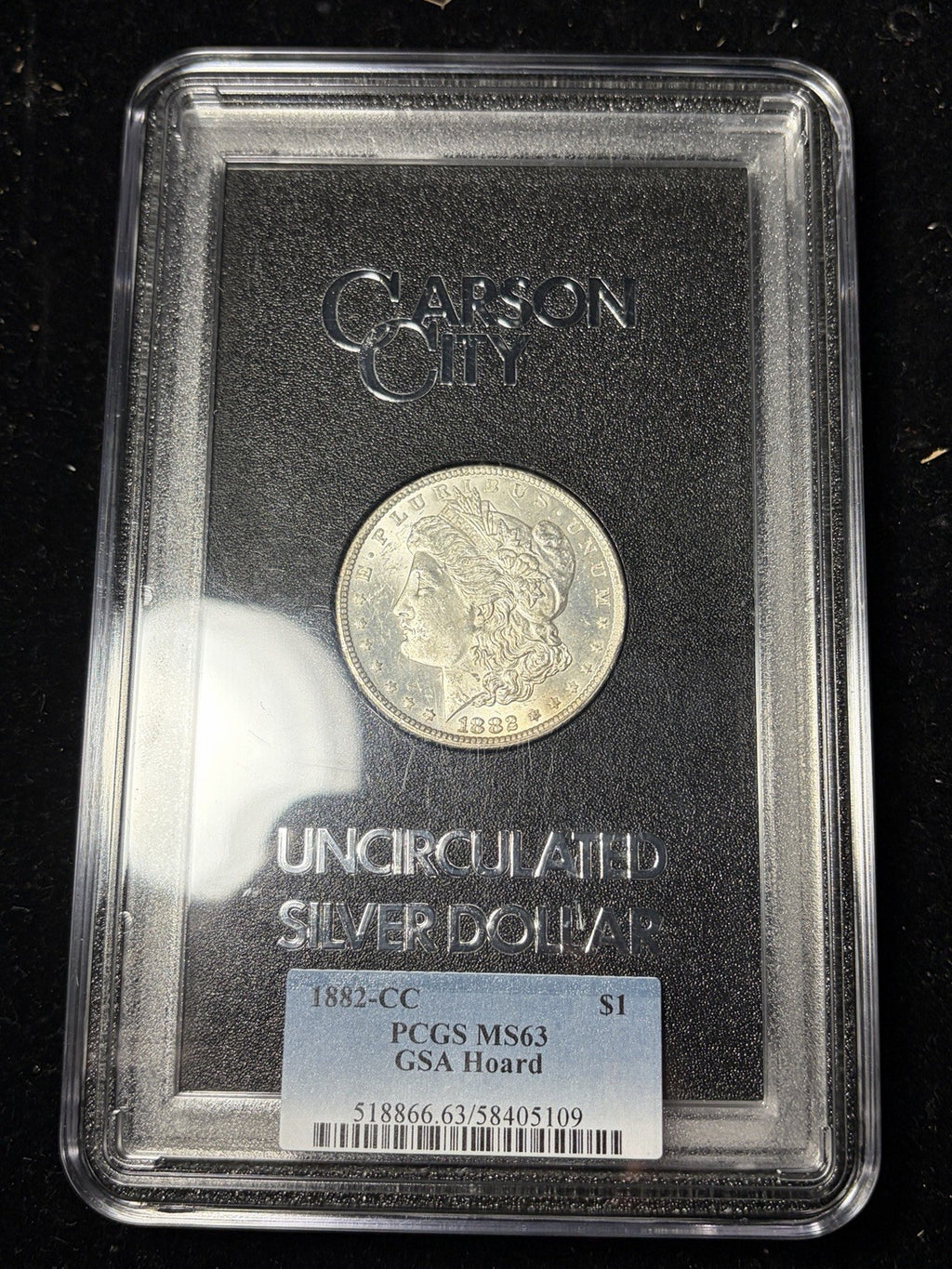 1882-CC PCGS MS63 Morgan Silver Dollar GSA Hoard