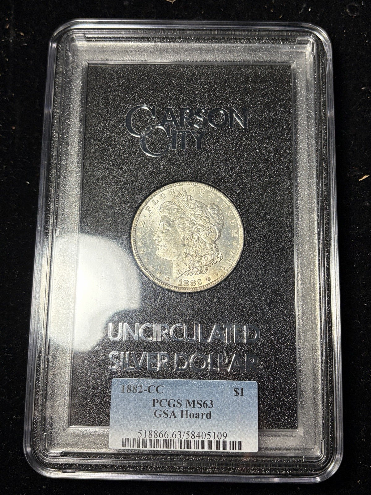 1882-CC PCGS MS63 Morgan Silver Dollar GSA Hoard