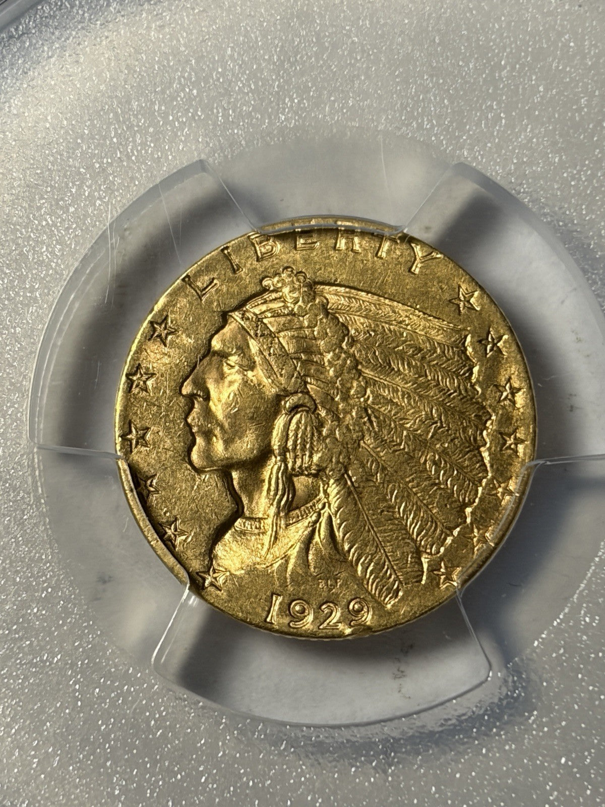 1929 PCGS MS62 Gold Indian Quarter Eagle