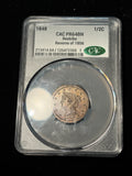 1848 CACG PR64 BN Braided Hair Half Cent Restrike Reverse 1856