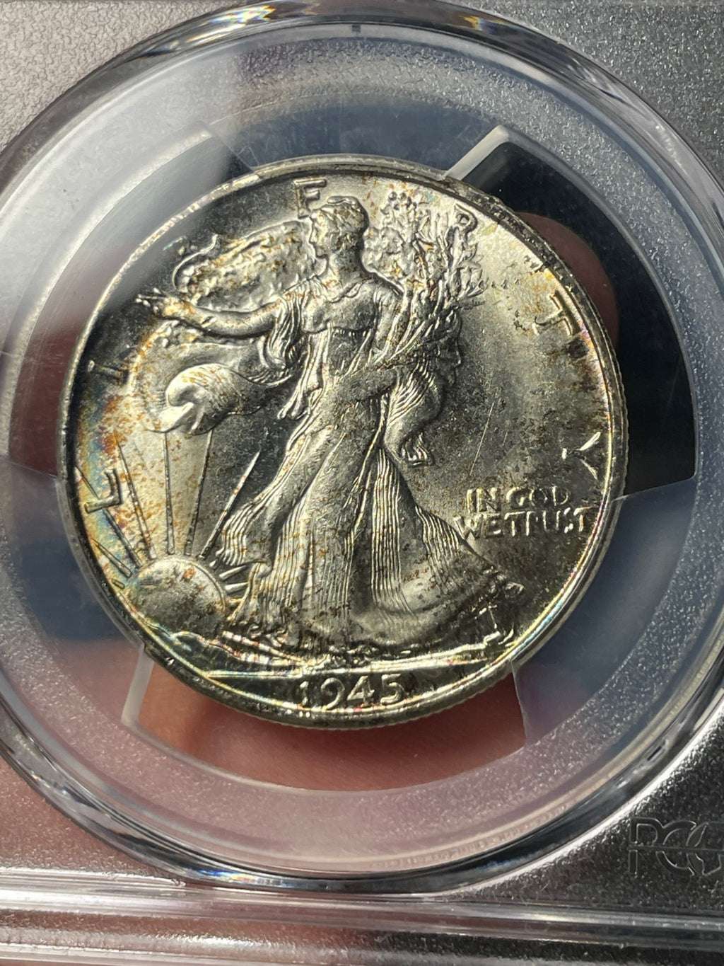 1945-S PCGS MS66+ Walking Liberty Half Dollar Toned High Grade