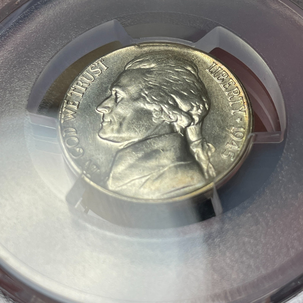 1945-S PCGS MS66+ Jefferson War Nickel - Semi-PL Ultra Rare Crazy Die Polish