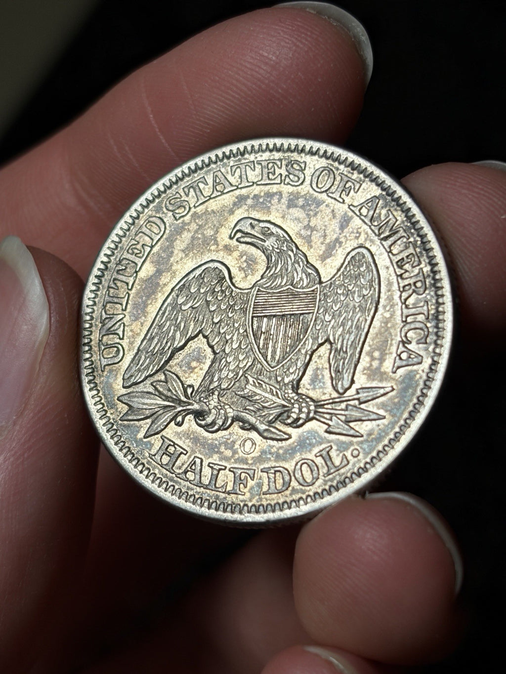 1854-O With Arrows Seated Liberty Half Dollar