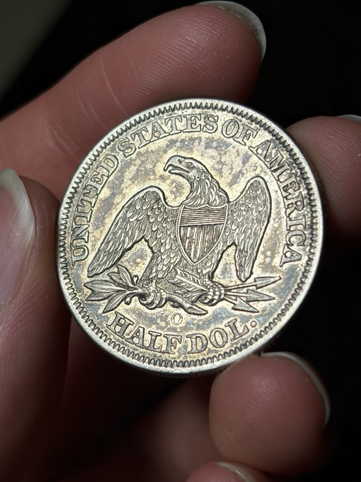 1854-O With Arrows Seated Liberty Half Dollar