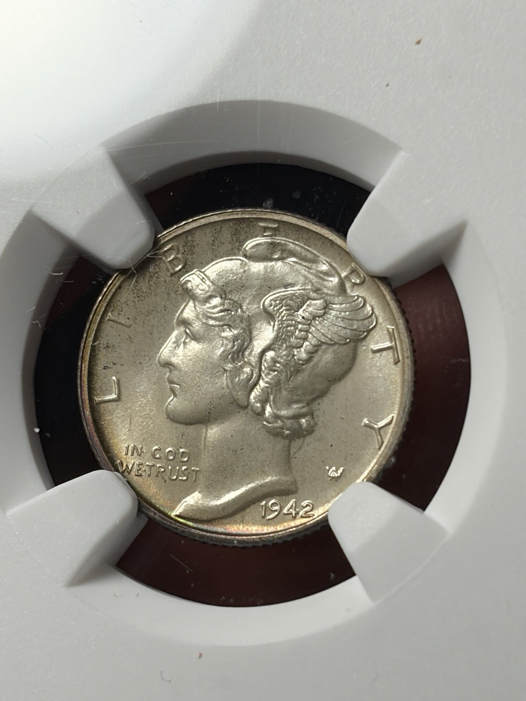 1942 NGC PF67 CAC Mercury Dime Toned