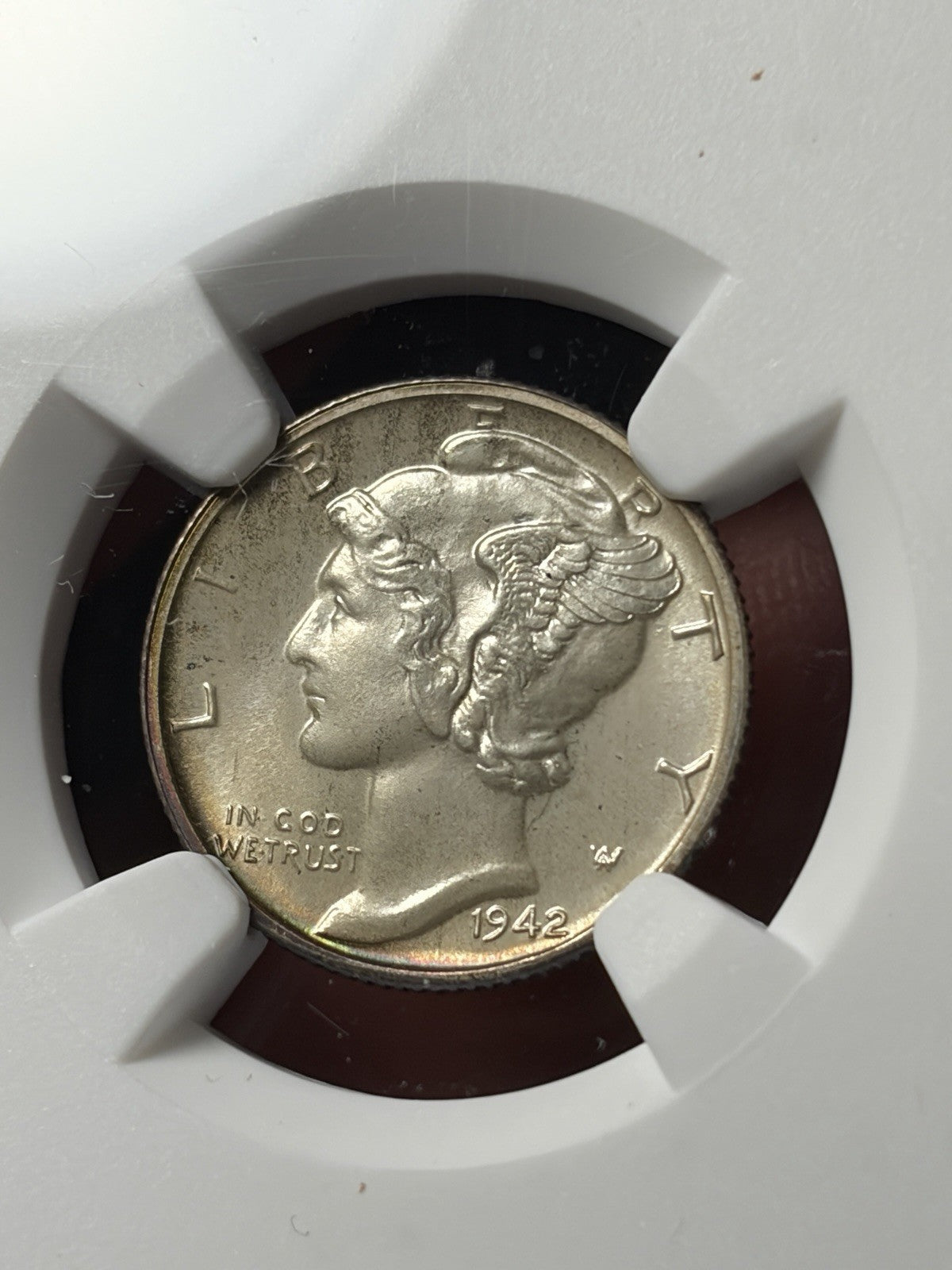 1942 NGC PF67 CAC Mercury Dime Toned