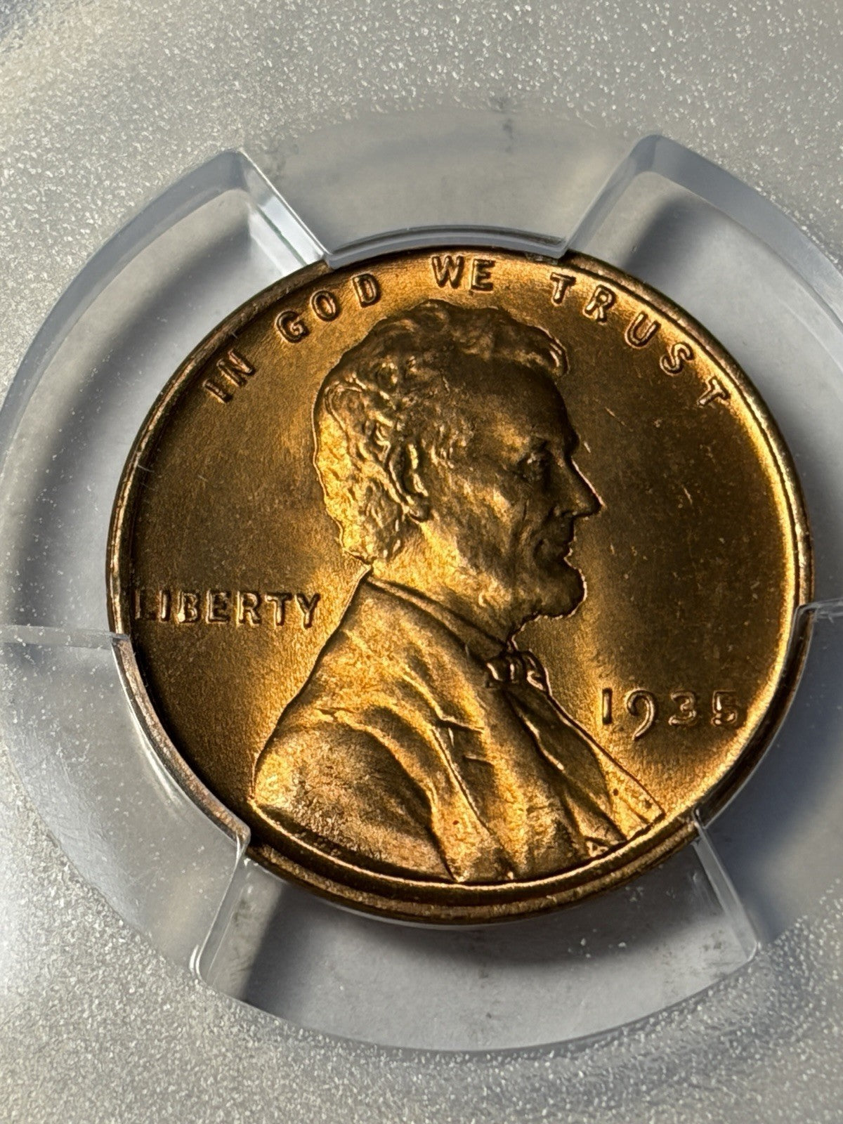 1935 PCGS MS67 RD Lincoln Wheat Cent