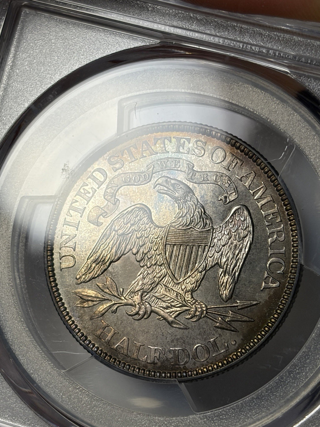 1873 PCGS PR65 Seated Liberty Half Dollar Witih Arrows Toned PROOF
