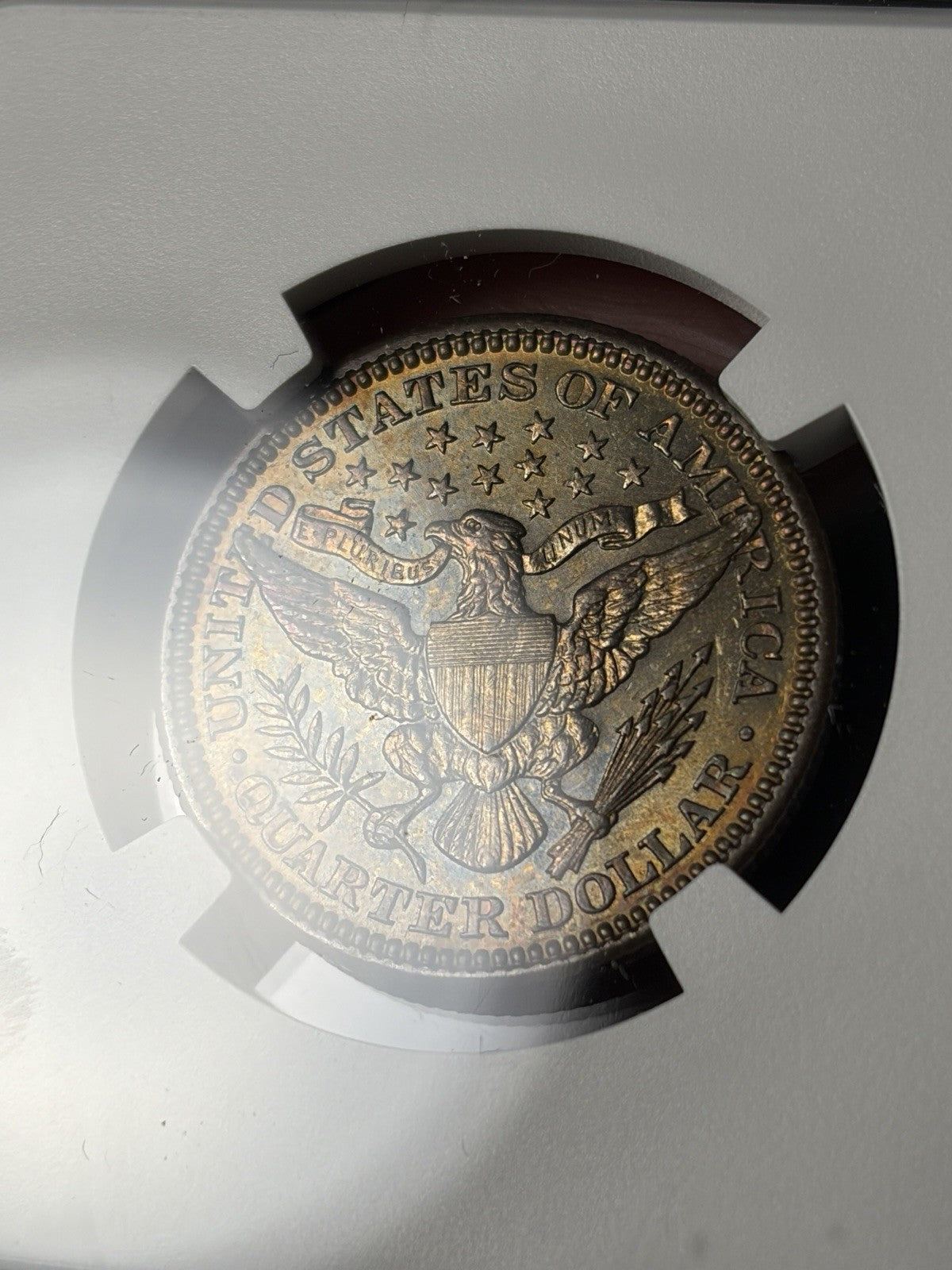 1905 NGC AU Details Barber Quarter Toned