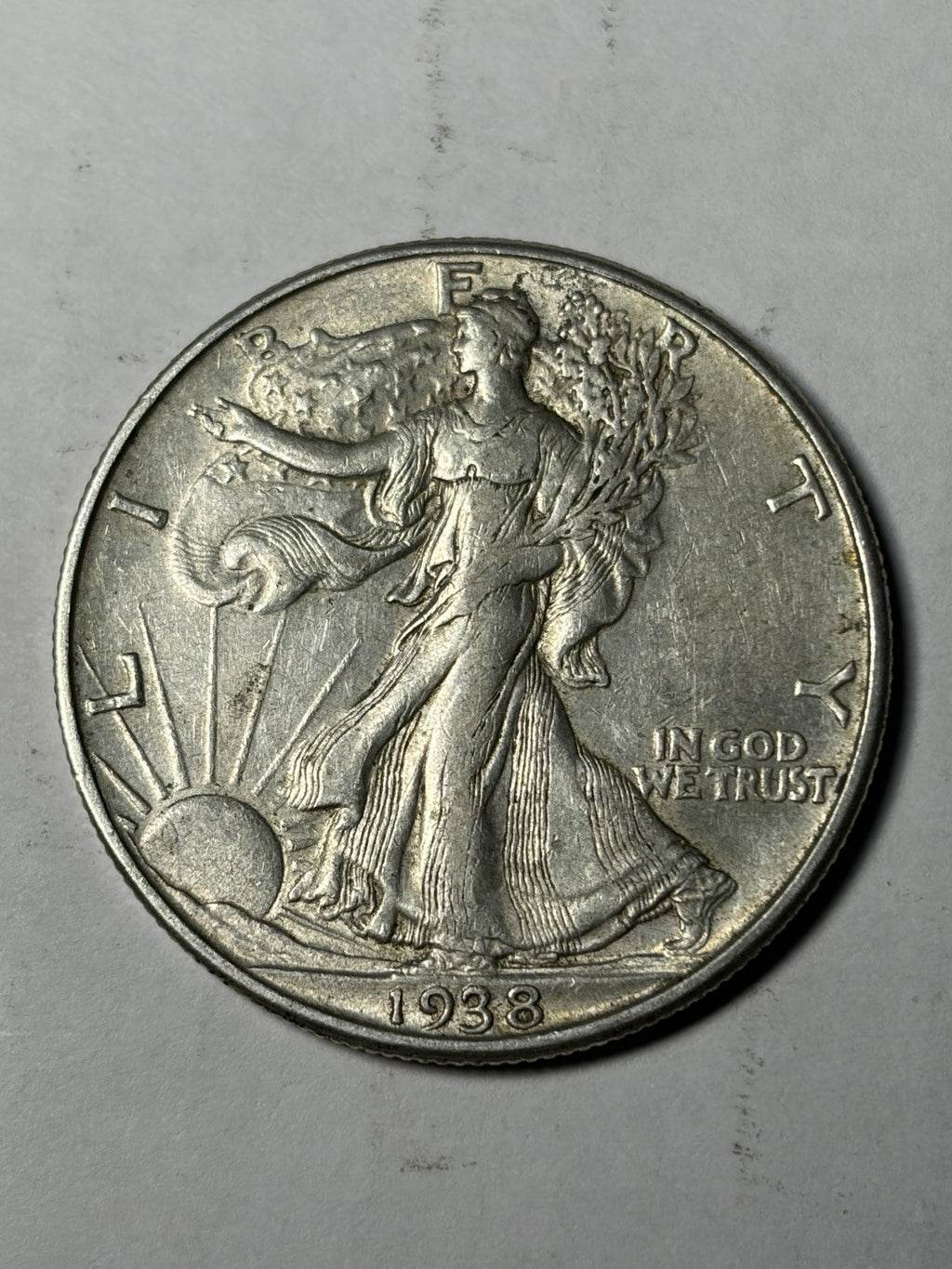 1938-D Walking Liberty Half Dollar XF+/AU