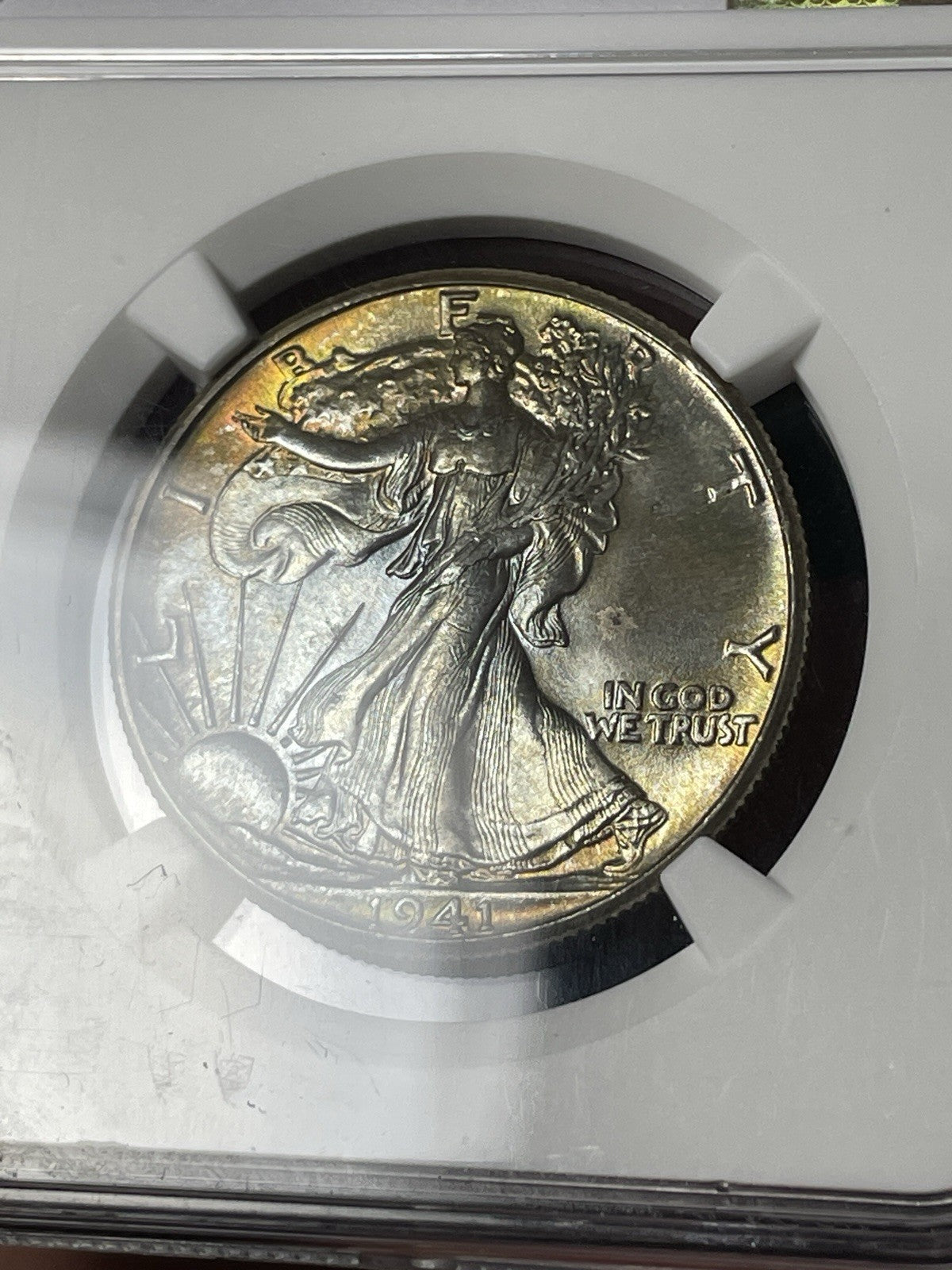 1941 NGC MS66+ Walking Liberty Half Dollar Toned