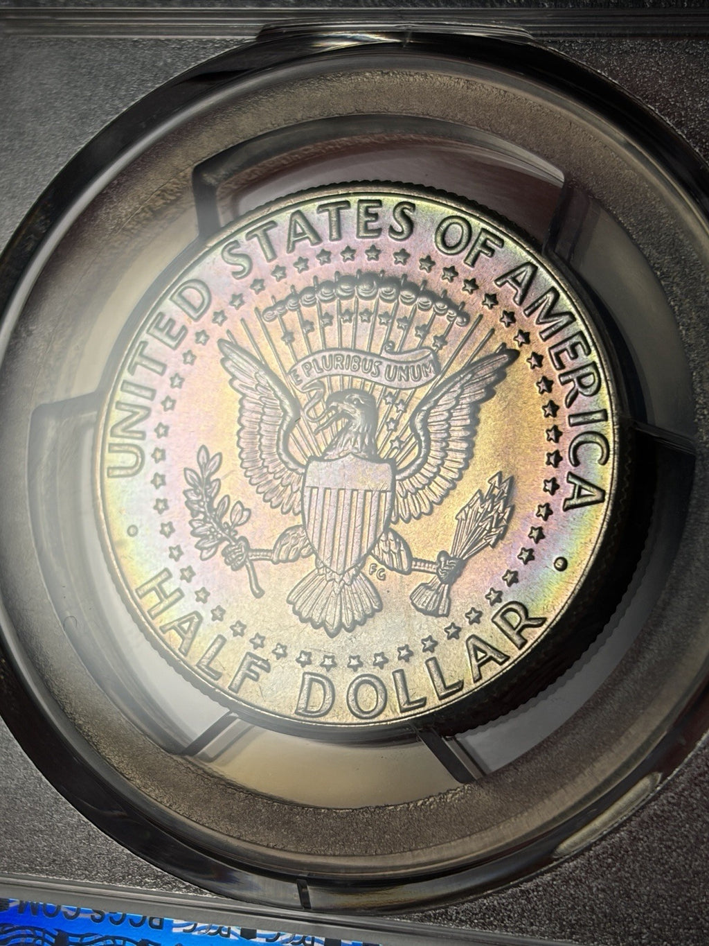 1988-D PCGS MS64 Kennedy Half Dollar Rainbow Neon Toning