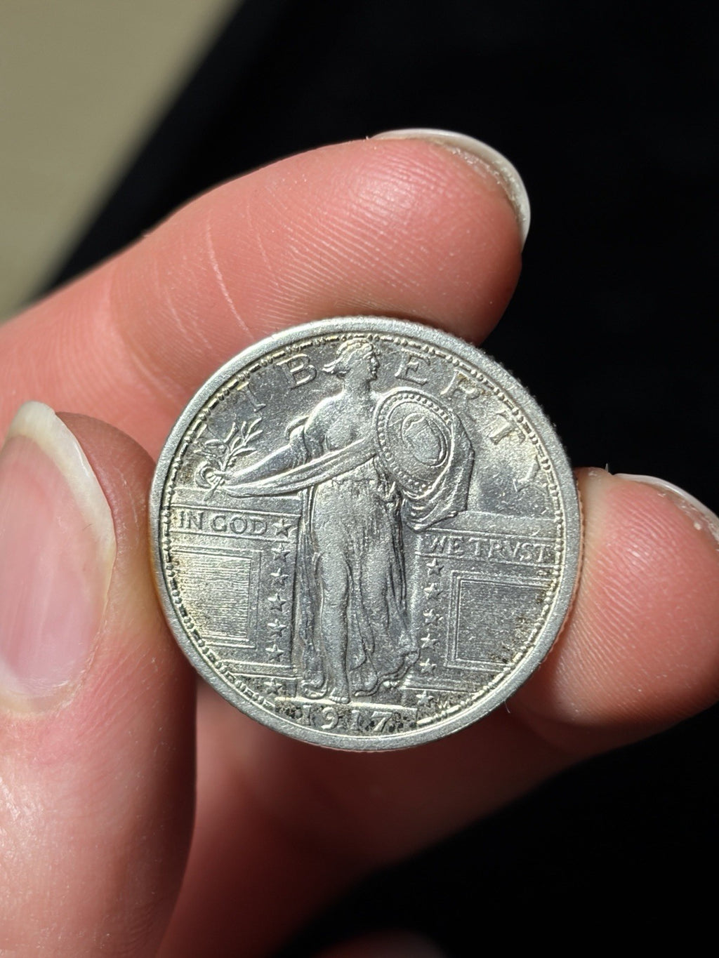 1917 Type 1 Standing Liberty Quarter