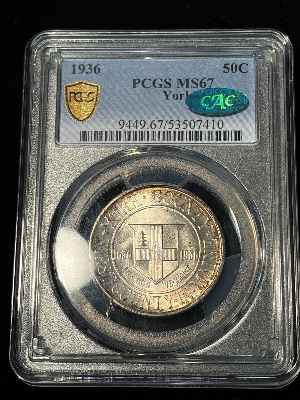 1936 PCGS MS67 CAC York Commemorative Half Dollar