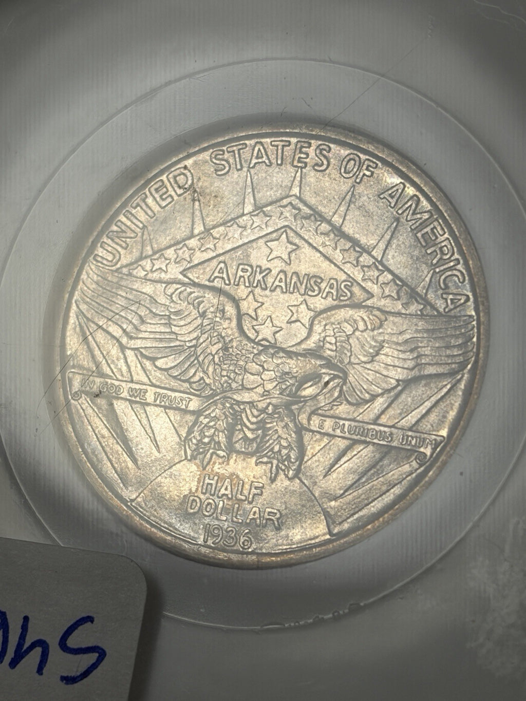 1936 NGC MS64 Robinson Arkansas Commemorative Half Dollar Toned Old Fatty Holder