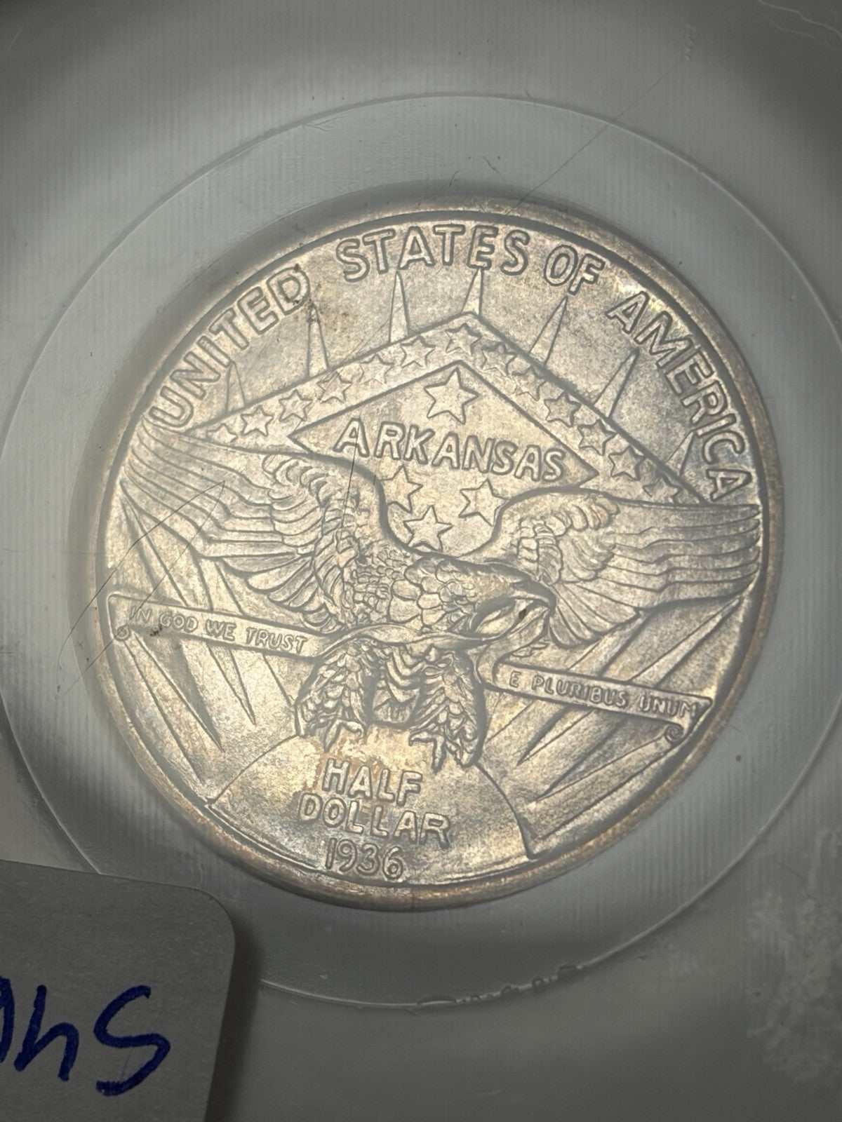 1936 NGC MS64 Robinson Arkansas Commemorative Half Dollar Toned Old Fatty Holder