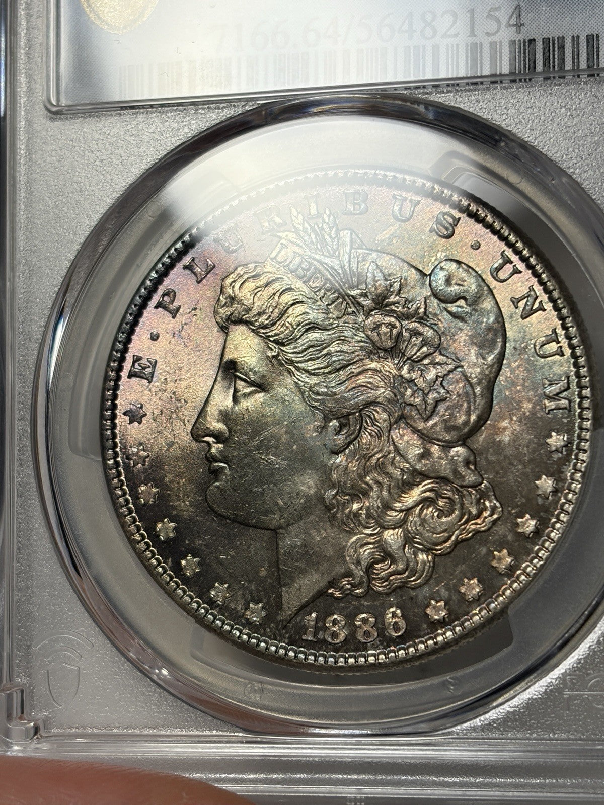 1886 PCGS MS64 Morgan Silver Dollar Toned