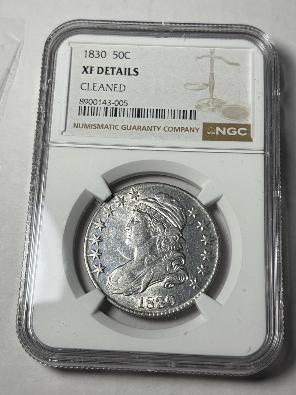 1830 NGC XF Details Capped Bust Half Dollar - Looks Better