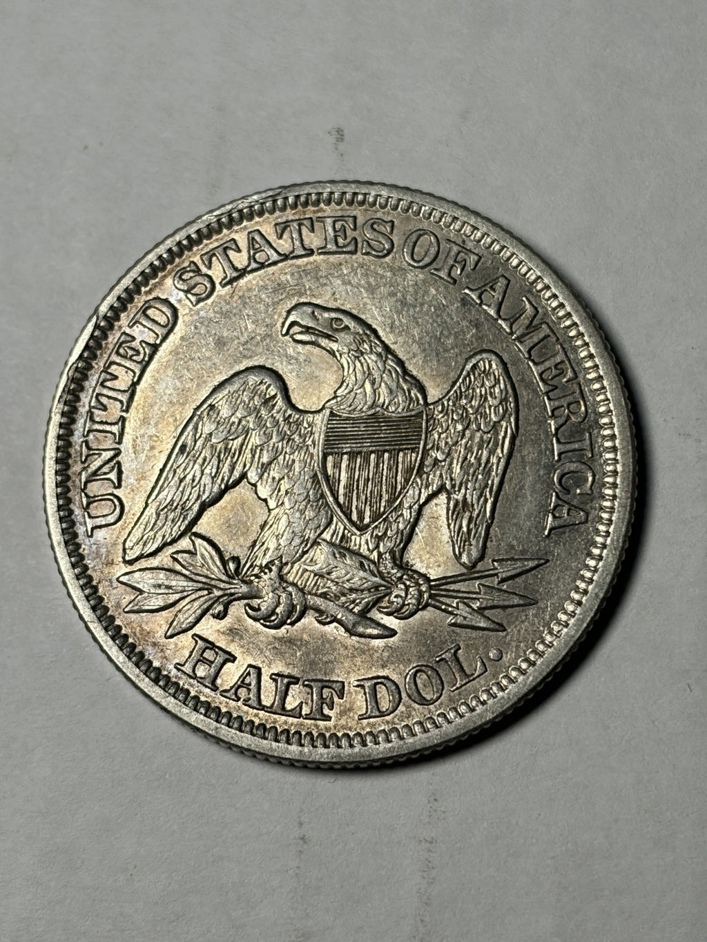 1856 Seated Liberty Half Dollar Toned