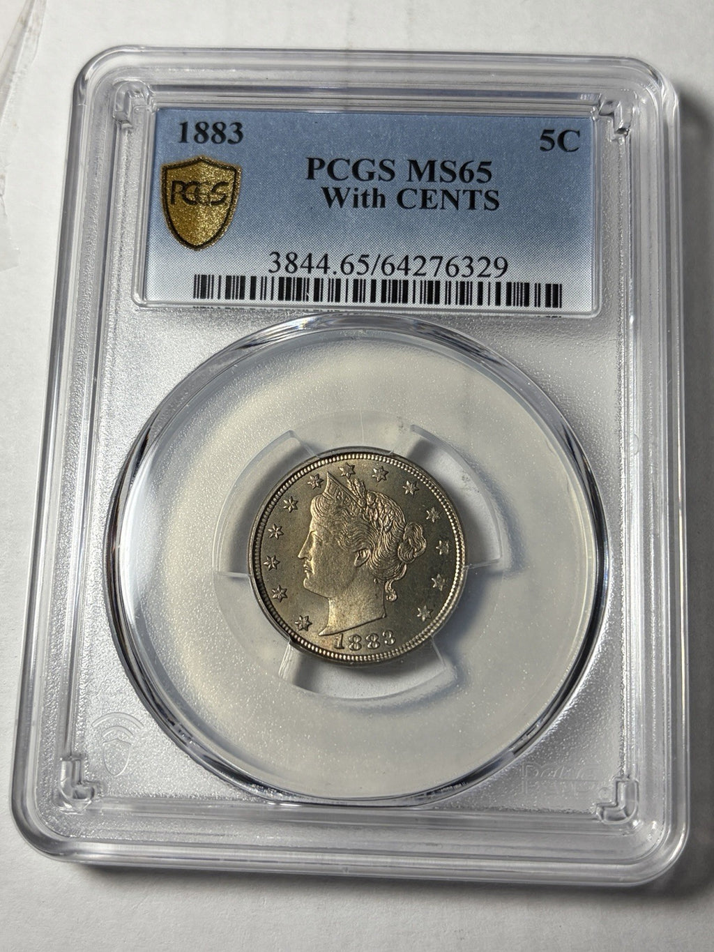 1883 PCGS MS65 With Cents Liberty V Nickel Toned