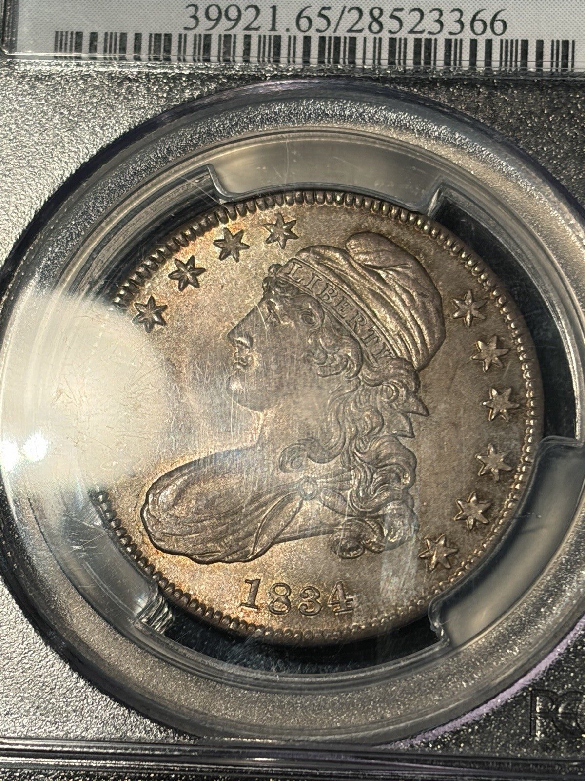 1834 PCGS MS65 Overton 116 SM Date, SM Letters Capped Bust Half
