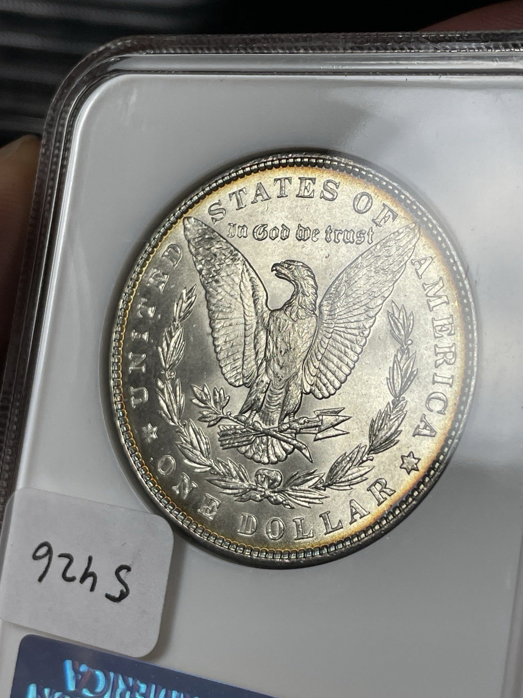 1886 NGC MS63 Morgan Silver Dollar End Of Roll Toning Old Fatty Holder